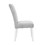 ACME Elizaveta Side Chair (Set-2), Gray Velvet, Faux Crystal Diamonds &White High Gloss Finish DN00815