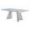 ACME Destry Dining Table, Faux Marble Top & Mirrored Silver Finish DN01188