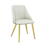Acme Gaines Side Chair (Set-2), White PU DN01259