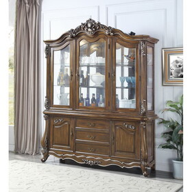 ACME Latisha BUFFET & HUTCH Antique Oak Finish DN01360