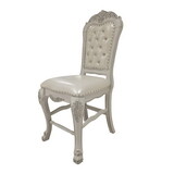 ACME Dresden Counter Height Chair (Set-2) in PU & Bone White Finish DN01704