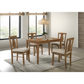 ACME Kayee 5 PC Pack Dining Set, Weathered Oak Finish DN01804