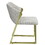 ACME Galdesa Side Chair, Teddy Sherpa & Mirrored Gold Finish DN02107