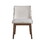 ACME Ginny Side Chair (Set-2), White Boucle, Brown Velvet & Walnut Finish DN02308
