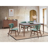 ACME Bevis Dining Table, Stone & Walnut Finish DN02312