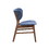 ACME Bevis Side Chair (Set-2), Blue Fabric & Walnut Finish DN02313