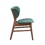 ACME Bevis Side Chair (Set-2), Green Fabric & Walnut Finish DN02314