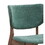 ACME Bevis Side Chair (Set-2), Green Fabric & Walnut Finish DN02314