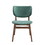 ACME Bevis Side Chair (Set-2), Green Fabric & Walnut Finish DN02314