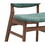 ACME Bevis Side Chair (Set-2), Green Fabric & Walnut Finish DN02314