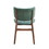 ACME Bevis Side Chair (Set-2), Green Fabric & Walnut Finish DN02314