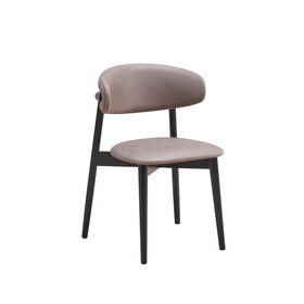 ACME Lanae Side Chair (Set-2), Gray Fabric & Black Finish DN02365