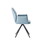 ACME Segismunda Side Chair w/Swivel, Light Blue Leather & Black Finish DN02403