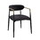 ACME Jaramillo Side Chair (Set-2), Black Fabric & Black Finish DN02696