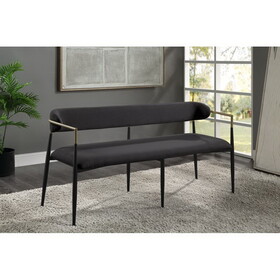 ACME Jaramillo Bench, Black Chenille & Black Finish DN02699A