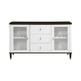 ACME Carena Server, White & Brown Finish DN02958