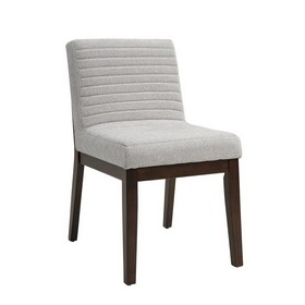 ACME Edwyn Side Chair (Set-2), Gray Fabric & Brown Finish DN03931