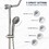 Shower System with Rain Showerhead, 5-Function Hand Shower, Adjustable Slide Bar and Soap Dish, Brushed Nickel Finish DSAE103BN