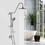 Shower System with Rain Showerhead, 5-Function Hand Shower, Adjustable Slide Bar and Soap Dish, Brushed Nickel Finish DSAE103BN