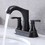 Oil Rubbed Bronze Vanity Sink Faucet,2 Handles 2 Holes 4 inch Centerset Modern Bath Lavatory Sinks Faucets Set with Hose DSCD059ORB