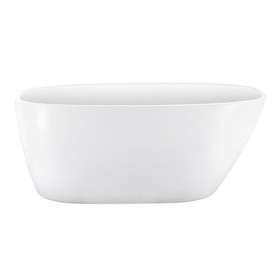59" 100% Acrylic Freestanding Bathtub, Contemporary Soaking Tub, White Bathtub EB15575