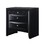1pc Contemporary 2 Drawer Nightstand End Table Jewelry Tray Black Finish Solid Wood Wooden Bedroom Furniture ESFCRMB4280-2