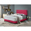1pc Modern Beautiful Pink Twin Size Bedroom Platform Bed Frame PU Fabric ESFTIB807-T-SHB