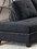 3-pcs Sectional Sofa Black Polyfiber Cushion Sofa Chaise Ottoman Reversible Couch Pillows F6974-ID-AHD