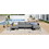 GO 6-Pieces Aluminum Patio Furniture Set, Modern Metal Outdoor Conversation Set Sectional Sofa with Removable Olefin Extra Thick Cushions 5.9" Cushion, Grey FF201226AAE
