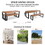 GO 3-pieces Outdoor Dining Table with 2 Benches, Patio Dining Set with Unique Top Texture, Acacia Wood Top & Steel Frame, All Weather Use, for Outdoor & Indoor, Natural FG201232AAA