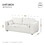 82*36" Modern Loop Yarn Fabric Sofa, One-Piece Seat Frame, Minimalist 2-3 Seat Couch Easy to Install, Loveseats with Extra Wide Domed Arms for Living Room, Bedroom, Apartment, Office(2 Pillows)