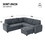 84*84" Modern Velvet Sectional Sofa Set,Large U Shaped Upholstered Corner Couch with Ottoman,Armrest Pillow,6 Seat Indoor Furniture for Living Room,Apartment,Office,2 Colors GS000131AAB