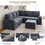 84*84" Modern Velvet Sectional Sofa Set,Large U Shaped Upholstered Corner Couch with Ottoman,Armrest Pillow,6 Seat Indoor Furniture for Living Room,Apartment,Office,2 Colors GS000131AAB