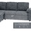 84*84" Modern Velvet Sectional Sofa Set,Large U Shaped Upholstered Corner Couch with Ottoman,Armrest Pillow,6 Seat Indoor Furniture for Living Room,Apartment,Office,2 Colors GS000131AAB