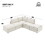 93"Modern Sectional Sofa with Vertical Stripes,5-Seat Armless Couch Set with Convertible Ottomans,Various Combinations,L-Shape Indoor Furniture for Living Room,Apartment, 2 Colors GS000199AAA