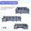 138*57" L shape Sectional Sofa, 6-seat Velvet Fabric Couch with Convertible Chaise Lounge,Freely Combinable Indoor Furniture for Living Room, Apartment, Office,3 Colors
