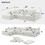 109*68" Modular Sectional Living Room Sofa Set, Modern Minimalist Style Couch, Upholstered Sleeper Sofa for Living Room, Bedroom, Salon, 2 PC Free Combination, L-Shape, White GS000448AAK