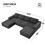 110*72" Modular U Shaped Sectional Sofa,Luxury Chenille Floor Couch Set,Upholstered Indoor Furniture,Foam-Filled Sleeper Sofa Bed for Living Room,Bedroom,Free Combination,3 Colors