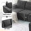 110*72" Modular U Shaped Sectional Sofa,Luxury Chenille Floor Couch Set,Upholstered Indoor Furniture,Foam-Filled Sleeper Sofa Bed for Living Room,Bedroom,Free Combination,3 Colors