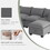120*93" Modern U Shape Modular Sofa with Storage Ottoman,Luxury 7 Seat Sectional Couch Set with 2 Pillows Included,Freely Combinable Indoor Funiture for Living Room, Apartment
