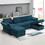 109*54.7" Chenille Modular Sectional Sofa,U Shaped Couch with Adjustable Armrests and Backrests,6 Seat Reversible Sofa Bed with Storage Seats for Living Room, Apartment,2 Colors GS002015AAC