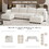 116*58" Velvet Modular Sectional Sofa,U Shaped Reversible Couch Set,Free Combination,6 Seat Sleeper Cloud Sofa Bed with Ottoman,Convertible Oversized Indoor Furniture Pieces for Living Room,Beige