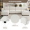 116*58" Velvet Modular Sectional Sofa,U Shaped Reversible Couch Set,Free Combination,6 Seat Sleeper Cloud Sofa Bed with Ottoman,Convertible Oversized Indoor Furniture Pieces for Living Room,Beige