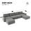 115*58" Chenille Modular Sectional Sofa,U Shaped Reversible Couch,Free Combination,6 Seat Sleeper Sofa Bed with Ottoman,Convertible Oversized Indoor Furniture for Living Room,Gray GS005302AAE