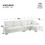 119*55" Modern Oversized Sectional Sofa, L-shaped Luxury Couch Set with 2 Free pillows, 5-seat Chenille Indoor Furniture with Chaise for Living Room, Apartment, Office, 2 Colors GS006018AAA