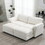 Free Combination Modular Convertible Sectional Sofa Bed Set, 4 Seat Upholstered Sleeper Corner Couch, Deep-Seat Loveseat with Ottoman for Living Room, Office, Apartment,2 Colors GS006022AAA