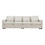 104" 4-Seater Modern Linen Fabric Sofa with Armrest Pockets and 4 Pillows,Minimalist Style Couch for Living Room, Apartment, Office,3 Colors GS008086AAA