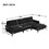103.5*59" L-shaped Sectional Sofa, 4-seat Velvet Fabric Couch Set with Convertible Ottoman,Freely Combinable Sofa for Living Room, Apartment, Office,Apartment,2 Colors GS009001AAB