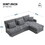 87*61"Modern L-shaped Corduroy Sofa with Reversible Chaise,4-seat Upholstered Sectional Indoor Furniture,Convertible Sleeper Couch with Pillows for Living Room,Apartment,3 Colors GS009022AAE