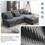 87*61"Modern L-shaped Corduroy Sofa with Reversible Chaise,4-seat Upholstered Sectional Indoor Furniture,Convertible Sleeper Couch with Pillows for Living Room,Apartment,3 Colors GS009022AAE